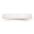 thumbnail image 3 of White Ceramic Ring Band Wedding Standard Domed 4mm Polished, 3 of 6