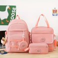 thumbnail image 2 of 4pcs Kawaii Candy Color Laptop Backpack, Casual Preppy Style Travel Schoolbag With Tote Bag Pencil Case And Coin Purse, 2 of 4