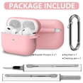 thumbnail image 2 of for AirPods Pro Case Cover with Cleaner Kit,Soft Silicone Protective Case for AirPods Pro 2nd/1st Generation Case for Women Men,AirPod Pro Case Accessories with Keychain-Pink, 2 of 6