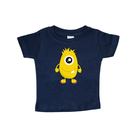 

Inktastic Cute Monster Yellow Monster One Eyed Monster Gift Baby Boy or Baby Girl T-Shirt