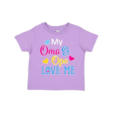 

Inktastic My Oma and Opa Love Me with Hearts Gift Toddler Boy or Toddler Girl T-Shirt