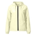 thumbnail image 6 of Zulora Women's Packable Water-Repellent Windbreaker Jacket - Lightweight Hooded Full Zip with Pockets for Travel, Daily Casual & Outdoor Wear, 6 of 9