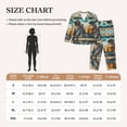 thumbnail image 4 of Pajama Sets for Women 2 Pcs, Desert Monkeys Drive Button Down Long Sleeve Sleepwear Lounge PJ Sets, 4 of 6