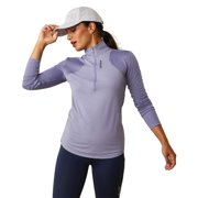 Ariat Womens Breathe 1/4 Zip Baselayer, Dusky Granite, Medium