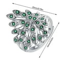 thumbnail image 5 of Bijoux en Liquidation Mode Dames Style Paon Ouverture Ajustée Vert, 5 of 5