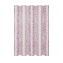 Qwtwty 31.5×70.87in Shower Curtain Pink Leaves Decor Soft Fabric Shower Curtain Water-Repellent Eco-Friendly Cute Polyester Fabric Bath Curtains Boho Pink Leaves Design for Bathroom Bedroom, Pink