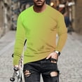 thumbnail image 2 of XFYSSS Fashion Men's Gradient Printed Top Casual Long Sleeved Round Neck Blouses & Shirts Men Polyester Tops, 2 of 5