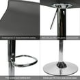 thumbnail image 4 of Set of 2 Adjustable Swivel Barstools, PU Leather with Chrome Base, Gaslift Pub Counter Chairs, Blue, 4 of 6