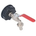 thumbnail image 3 of Adaptador de contenedor IBC de 1/2 pulgada con válvula de latón a prueba de fugas, rosca gruesa para conector de manguera de jardín de tanque de agua de 275 a 330 galones, 3 of 12