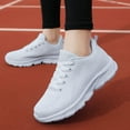 thumbnail image 2 of Yindaity Mesh Lightweight Running Shoes Womens Slip On Sneakers Women Walking Tennis Shoes Lightweight Casual Sneakers for Gym Travel Work Running Shoes for Women White,6, 2 of 9