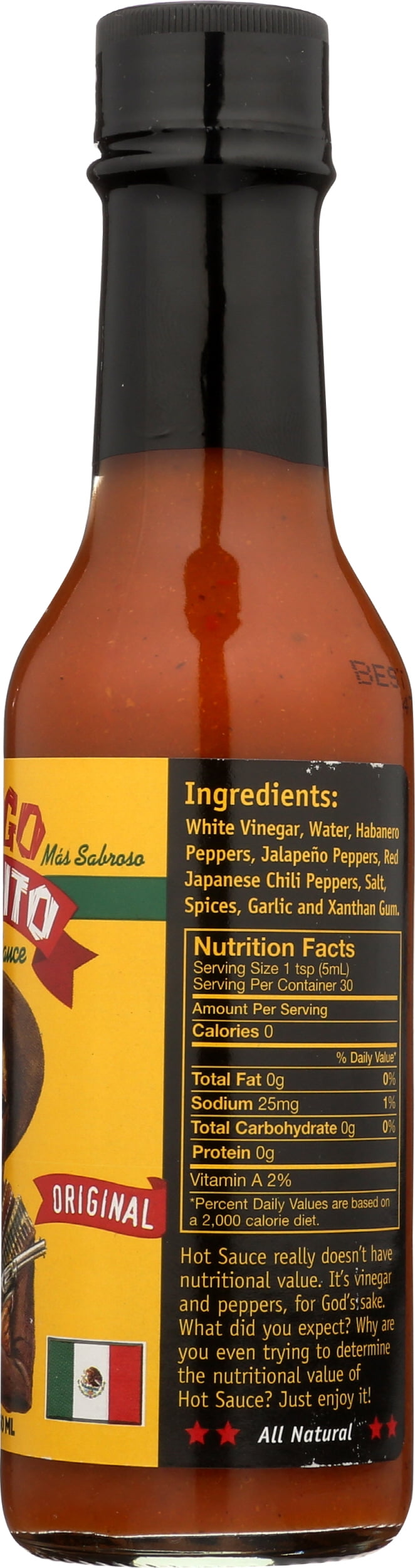 Pack of 12, Gringo Bandito Hot Sauce, 5 fl oz