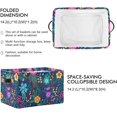 thumbnail image 3 of Colorful Floral Branches with Berries Storage Basket, Durable Canvas Organizer With Handles Large Collapsible Storage Bins Boxes for Home Office - 1 Pack Home Decor, 3 of 7