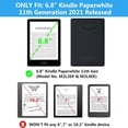thumbnail image 7 of Clear Shell Cover Case for Amazon Kindle Paperwhite (11th Generation) 2021, Transparent Four Corner Protection TPU Drop Proof Shockproof Anti-Fingerprint Anti-Yellow Case, Clear, 7 of 7