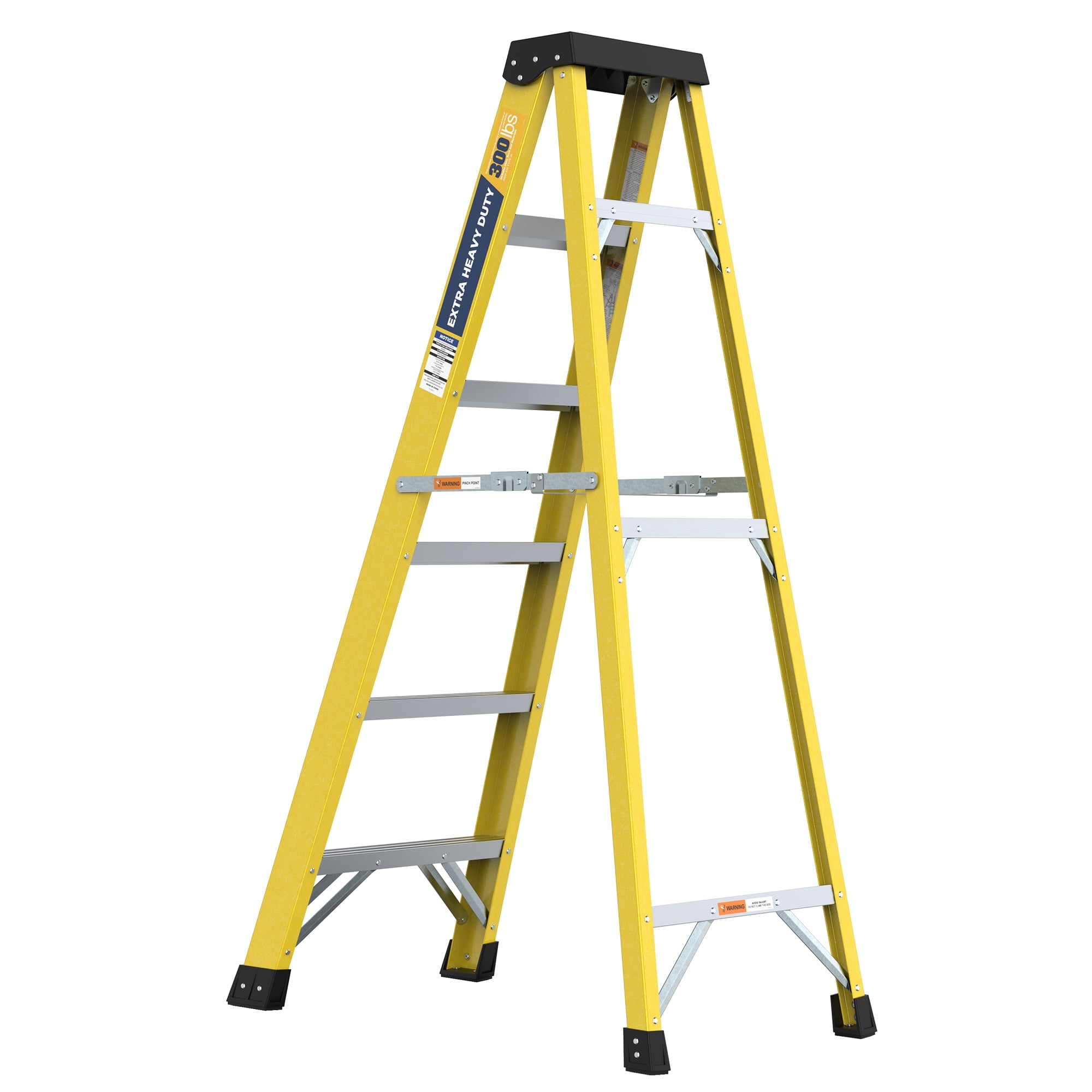Fiberglass Reinforced Single Side Ladder, Lightweight Non-Conductive Access Ladder 6 Step