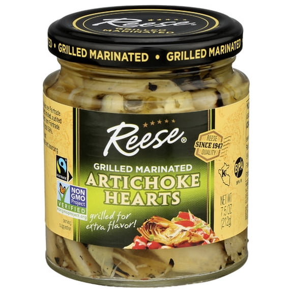 (Pack of 12) Reese Artichoke Hearts Grilled Marinated 7.5 Oz