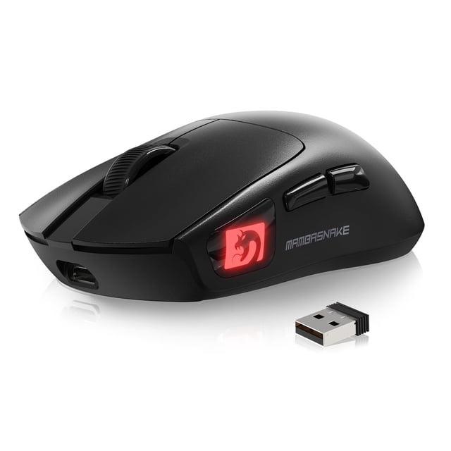 Ratón para juegos MAMBASNAKE M4 ultraligero 52 g 24000 DPI negro