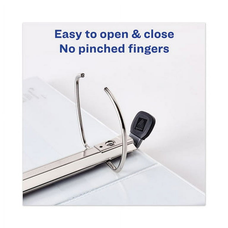 Heavy-Duty View Binder with DuraHinge and Locking One Touch EZD Rings, 3 Rings, 4