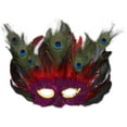 thumbnail image 2 of Forum Novelties Deluxe Large Feather Mardi Gras Venetian Carnival Half Eye Mask, 2 of 2