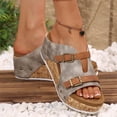 thumbnail image 6 of Domuza Orthopedic Sandals for Women Non Slip Slip on Arch Support Summer Flat Sandals Wide Width Sneakers 2026 New Comfort Orthopedic Shoes Gray 7（EU-38）, 6 of 6