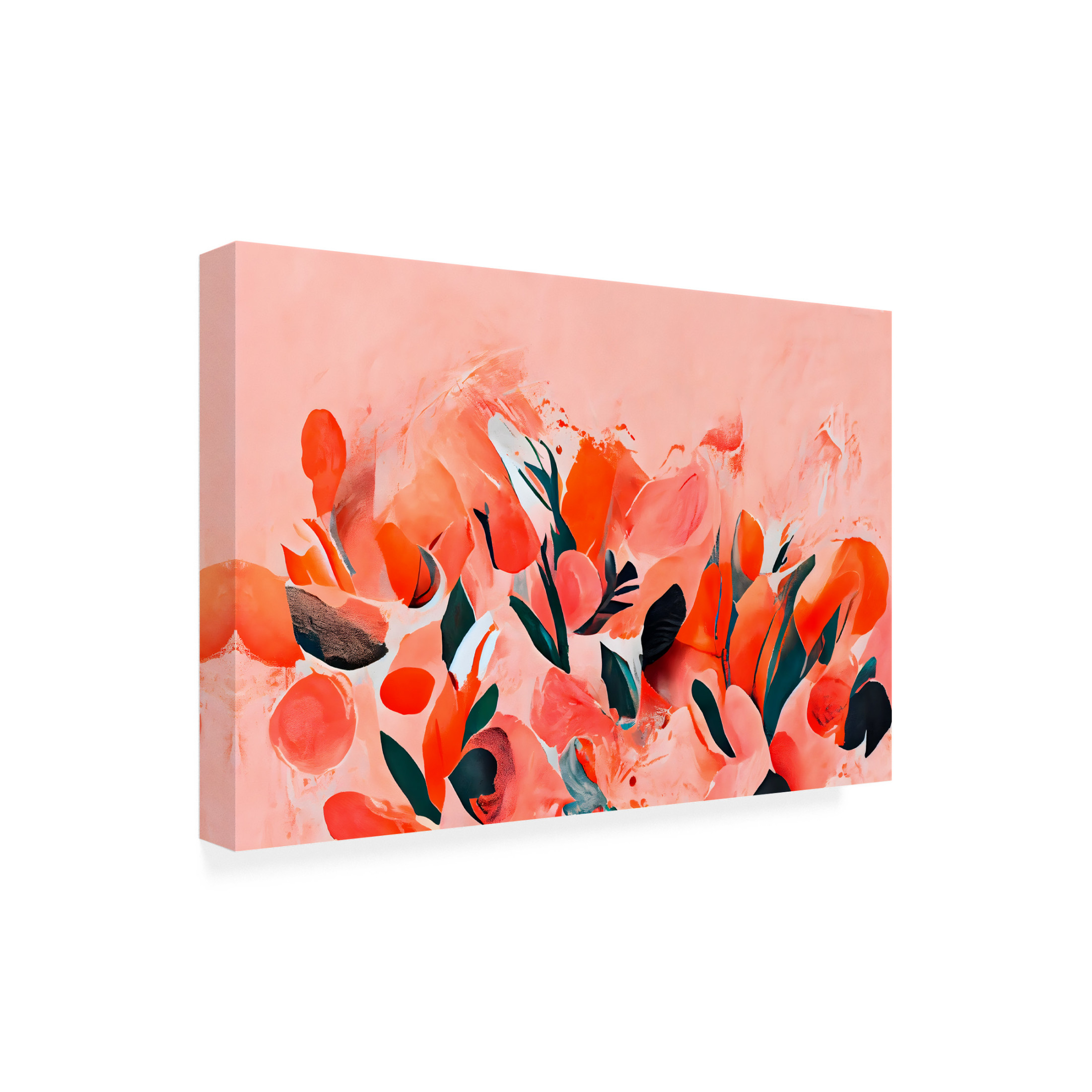 Canvas Wall Art - Treechild 'Wild Tulips' Wall Art for Living Room, Bedroom, or Office D?cor by Trademark Fine Art - 32 x 22 Inches