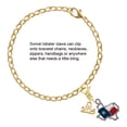 thumbnail image 2 of Delight Jewelry Silver-tone Texas Outline with Flag - Gold-tone Clip on Charm with Mini Year 2025, 2 of 4