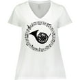 thumbnail image 3 of Inktastic French Horn Music Women's Plus Size V-Neck T-Shirt, 3 of 5