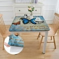 thumbnail image 2 of WYYP Butterfly Poem Romanticism Square Tablecloth for Picnic Dining Kitchen Farmhouse 100% Polyester Fiber 52*52, 2 of 8