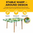 thumbnail image 4 of St. Patrick's Day Table Cloths for 4 Foot Rectangle Tables, Spring Lucky Green Shamrock Cloud Blue Patio Waterproof Elastic Fitted Tablecloths, Washable Rectangular Table Cover for Camping, 4 of 8