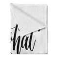 thumbnail image 2 of Love What You Do Soft Flannel Fleece Blanket, Monochrome Style Lettering Design with Hand Calligraphy Elements, Cozy Plush for Indoor and Outdoor Use, 50" x 60", Charcoal Grey White, by Ambesonne, 2 of 5
