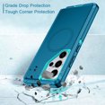 thumbnail image 4 of I-HONVA For Samsung Galaxy S25 Ultra Case Compatible with MagSafe,3-Layer Military Grade Drop Protection Anti-Slip Rugged Shockproof Dustproof Protection 6.8 inch Phone Case,Turquoise, 4 of 6