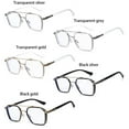 thumbnail image 2 of Vintage Computer Grade Glasses UV Protection Polygon Retro Reading Glasses Eyeglasses Anti Blue Light Flat Mirror Eyewear TRANSPARENT GOLD, 2 of 8
