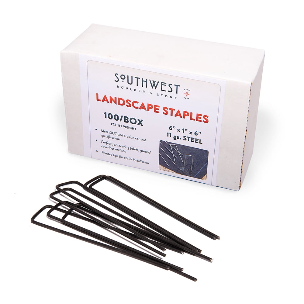 100 pcs 6" Landscape-Staples-Garden-Stakes same day express shipping 