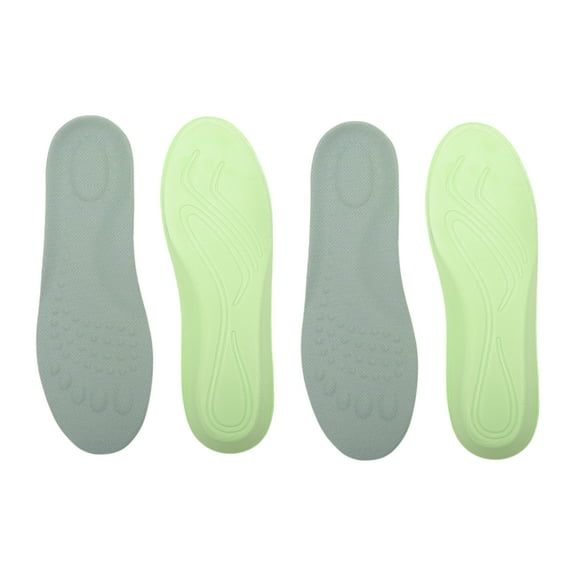 Unique Bargains 2 Pair Durable Comfortable Shoe Inserts Green, Gray 7