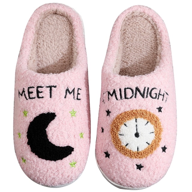 (Con video) 2023 nuevas pantuflas algodón invierno transfronterizas venta al por mayor transfronteriza reloj para el pantuflas algodón cálidas para interiores (Rosa 42-43)
