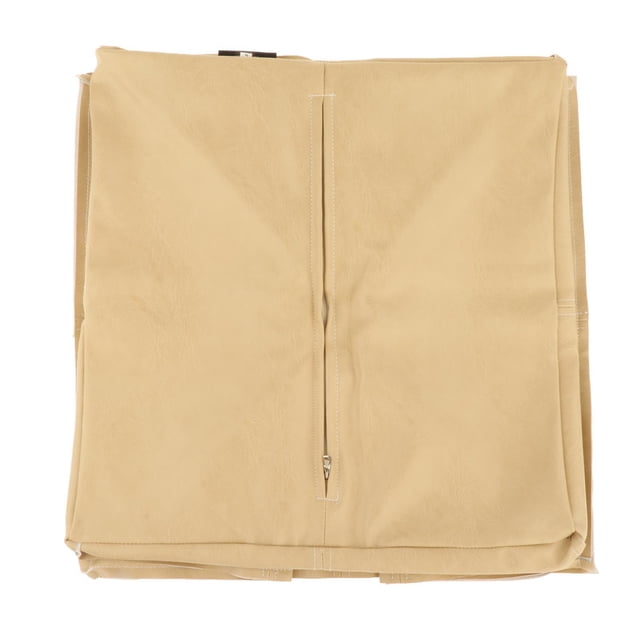 Funda de sofá para reposapiés, funda de cojín de cuero PU, buena artesanía sin insertos, decoración moderna Bohemia, funda para reposapiés de 17,7 Beige Gloria Cubierta otomana