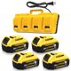 thumbnail image 1 of Batería de Repuesto 10.0Ah 20V para Dewalt con Cargador Pack de 4, 1 of 7