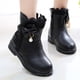 thumbnail image 4 of Puntoco Sandalias De Verano Para Bebés,Nuevos Zapatos De Algodón Para Niña, Además De Botas Cortas De Cuero De Princesa De Terciopelo Para Bebé, Negro 30, 4 of 6