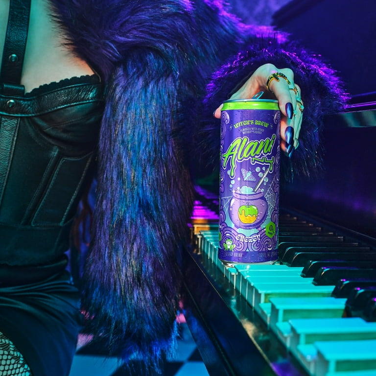 Alani Nu Sugar-Free Energy Drink, Limited Edition Fall Flavor, Witch's Brew, 12 oz can, PACK of 6