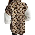 thumbnail image 4 of Women's Fleece Plaid Shacket Jacket Lapel Button Short Pocketed Shirts Coats Winter Warm Sherpa Jacket, 4 of 7