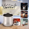 thumbnail image 7 of Alpine Cuisine Stainless Steel Coffee Warmer, 31oz with Ergonomic Hanging Handle - Turkish and Greek Coffee Maker, Butter Warmer, and Milk Pot for Home & Cafe Heating and Melting, 7 of 7