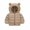 #133-Khaki, variant on AUNVITO Girls & Boys 1-7Y Bear Ears Hooded Down Jacket, Thermal Insulated Winter Coat with Zipper Closure Solid Color Puffer Coat