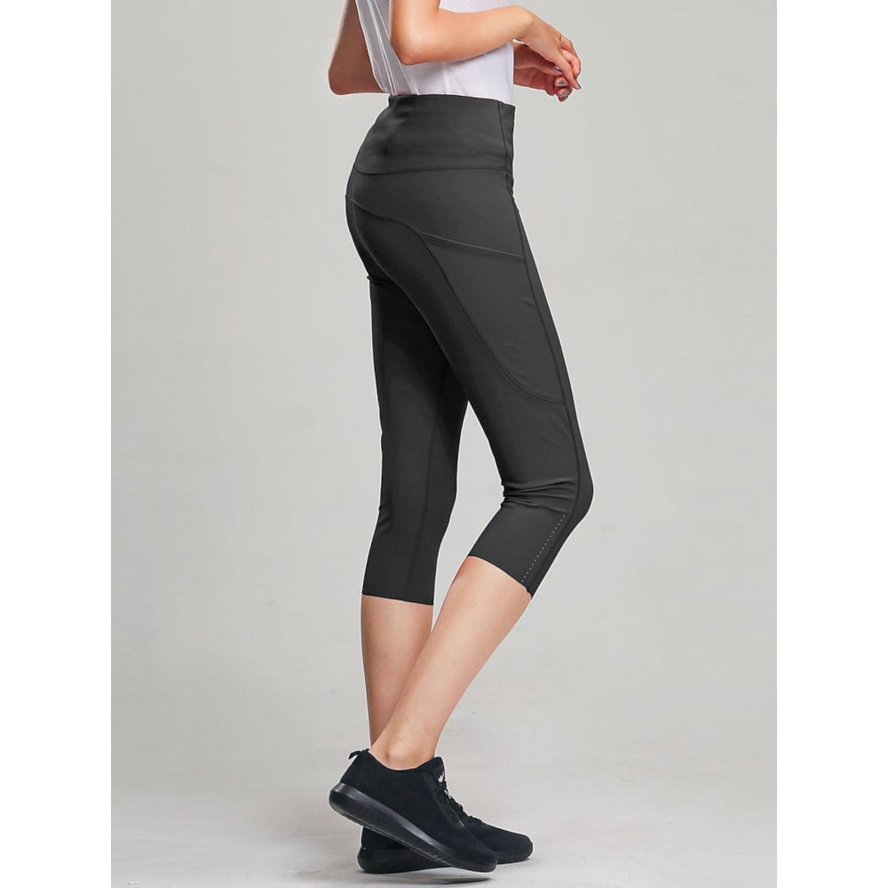 Tangerine - Tangerine Womens Size Large Laser Cut Capri Active Leggings, Black - Walmart.com