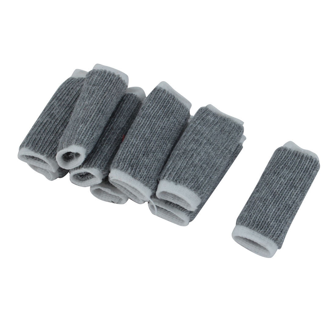 Unique Bargains Gray Elastic Aid Arthritis Band Finger Sleeves 10pcs