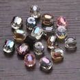 thumbnail image 4 of U8MO 10pcs Colorful 8mm 10mm Round Cylinder Faceted Crystal Glass Loose Beads-Rose Golden-10mm, 4 of 6