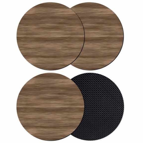 Brown Wood Grain Coasters Set of 4, Absorbent Coasters for Drinks, Retro Farmhouse Wooden Plank Coaster for Desk Coffee Table Protection, Home Decor House Warming Gifts 4"