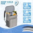 thumbnail image 6 of Travel Cooler Bag - Beige Baseballs with Hearts Pattern Camping Beer Cooler Backpack with Bottle Opener- Waterproof Insulated Picnic Backpacks - Cooler Bag for Beach, 6 of 6