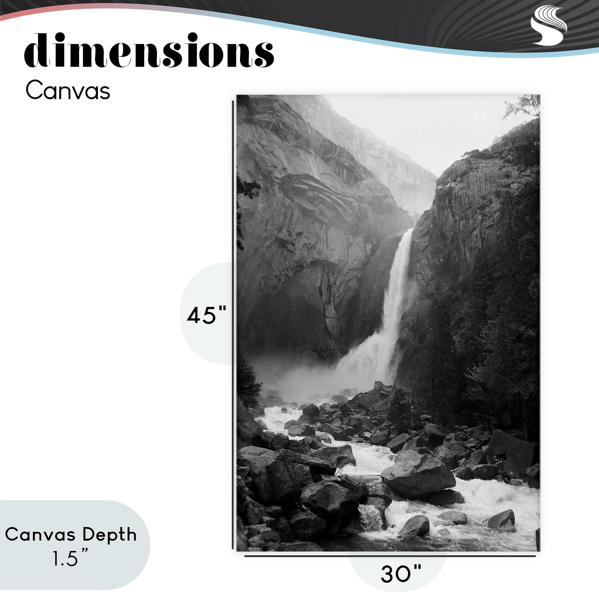 Stupell Industries Rocky Yosemite Falls Canvas Wall Art, design by Kim Curinga
