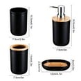thumbnail image 5 of iMucci 5 Piece Black Bathroom Accessories Set Wash Kit, Toothbrush Holder, Soap Dish, Lotion Dispenser, Mouthwash Cup and Cotton Swab Box, 5 of 5