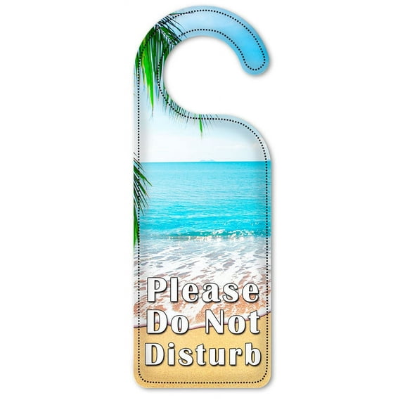 Do Not Disturb Door Knob Hanger Sign - View from the Sand on Beach