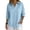 A1_Light Blue, variant on Women Oversized Henley Collared V-Neck Cotton Linen Polo Shirts Long Sleeve Work Blouse Cotton Linen Work Tops V Neck Collared Tops Plain Shirts Lightweight Tunic Blouse Light Blue L